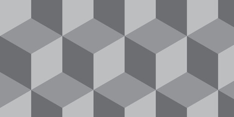Fototapeta premium Seamless abstract Black and gray background from cubes and lines. Geometric tiles and mosaic creative stylish seamless pattern block cube background. minimal hexagon Cubes mosaic shape vector design.
