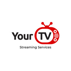 Creative media television vector logo design template