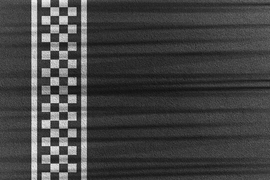 abstract asphalt black Start and Finish grid line for race car in circuit texture background.