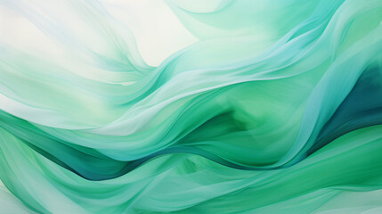 Fototapeta premium Find serenity in the calming hues of jade green, complemented by streaks of ultraviolet, creating an abstract masterpiece captured in HD clarity.