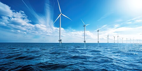 Wind turbines in the sea
