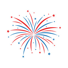 Fireworks logo icon. Vector illustration.