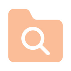 Folder searching icon design isolated on white background