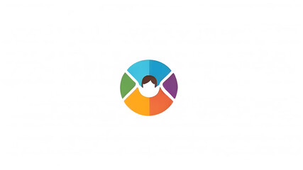 Child themed logo icon on white background Generative AI