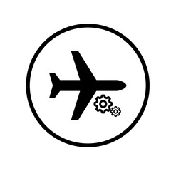 Vector icons of technical problem on the plane