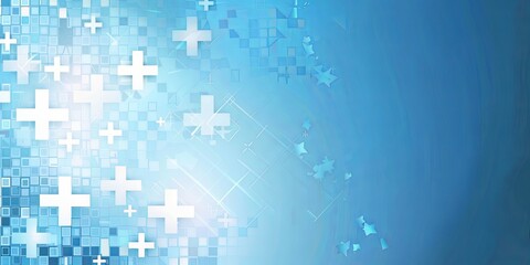 Simplified Abstract Blue Medical Crosses