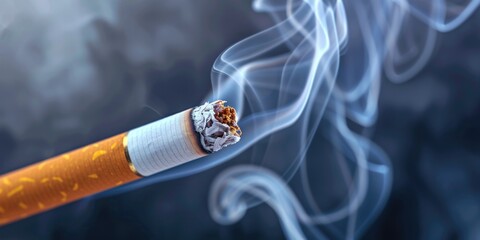 A person smoking a cigarette with visible smoke coming out