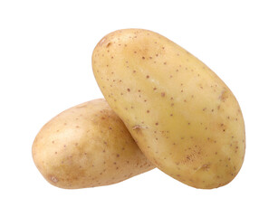 Two potatoes isolated, transparent PNG, PNG format, cut out