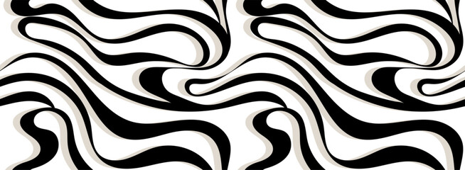 Fototapeta premium Abstract pattern design. Geometric wavy pattern. Seamless textile print pattern