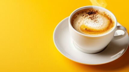 Obraz premium The cup of hot cappuccino