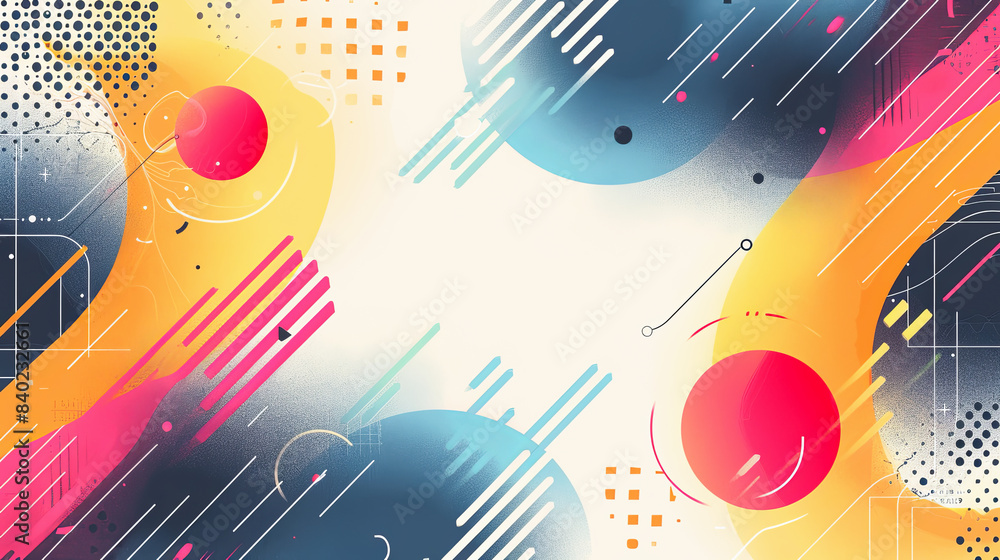 Poster abstract geometric background with vibrant colors and dynamic shapes for modern design projects, web