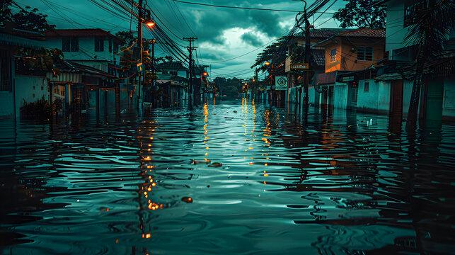 Surreal Floods cape Dark Light