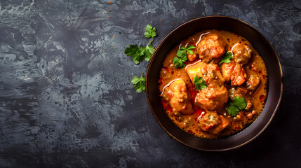 Sri Lankan Chicken Curry - Copy space