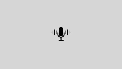 Voice recording microphone icon illustration concept