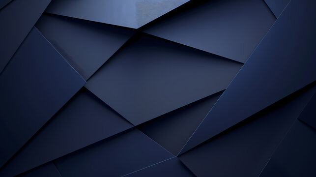 Dark blue geometric background with overlapping layers creating an abstract and modern design pattern.