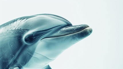 A close-up image of a dolphin with its mouth open, ideal for use in educational or scientific contexts