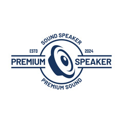 Obraz premium speaker sound system logo design with creative concept premium vector