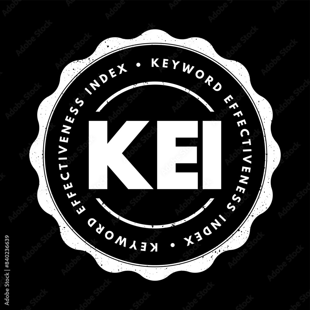 Poster kei keyword effectiveness index - compares the count result with the number of competing web pages t