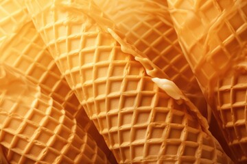 Obraz premium A collection of colorful ice cream cones in a close-up shot