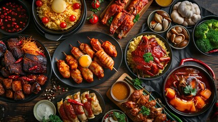 Fototapeta premium All food on the table