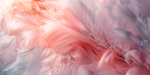 Abstract light peach feather fluff background