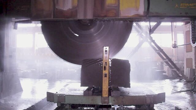 granite is cut, cuts a stone
