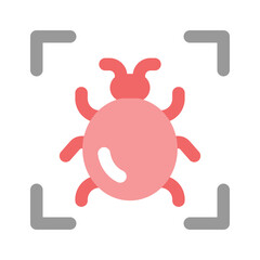 Bug scanning vector design, ready to use unique icon