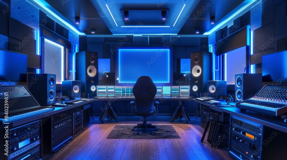 Wall mural Premium Audio Studio Professional Equipment Creative Potential