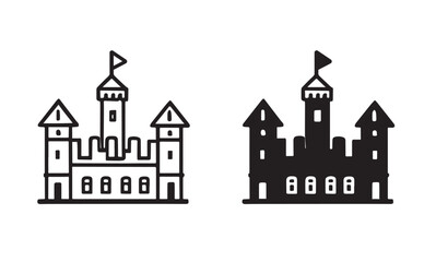 Obraz premium Vector medieval castles icon