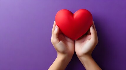 Fototapeta premium hands holding heart Generative Ai 