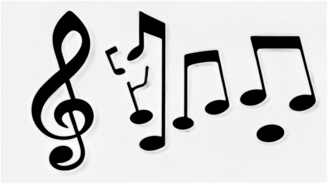 note musical symbol isolated on white background