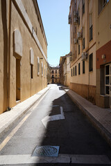 narrow street in Spanish town