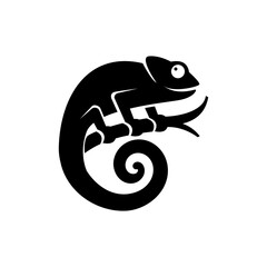 Chameleon logo icon design vector illustration
