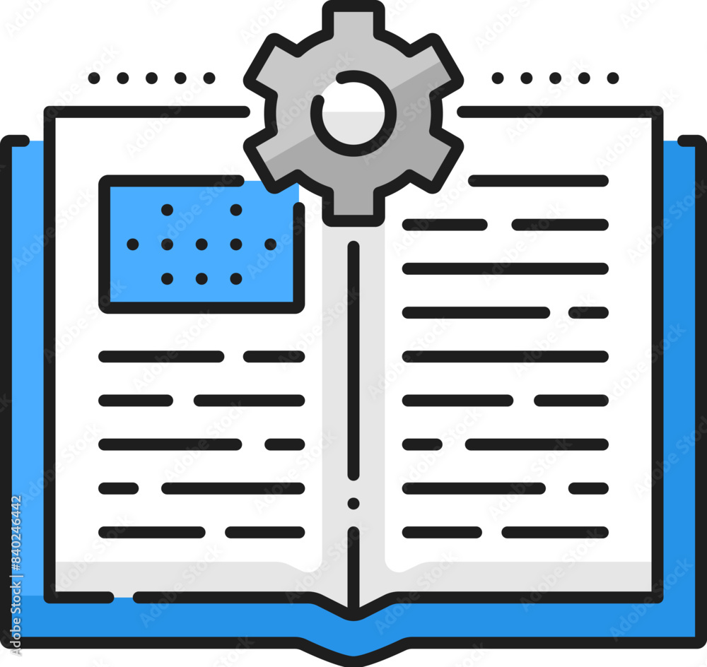 Leinwandbilder hardware or software user manual color thin line icon. digital technology hardware repair, computer 