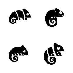 Chameleon logo icon design vector illustration