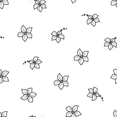 Hibiscus flowers are a seamless pattern. Vector illustration of a background of flowers.