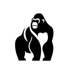 Gorilla line art, Vector illustration logo icon
