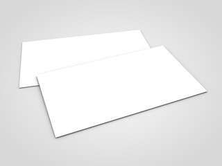 Business Card Mockup: 3D Rendering on Isolated Background