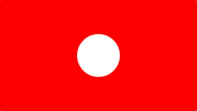 Red and white expanding circle.