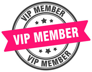 Obraz premium vip member stamp. vip member label on transparent background. round sign