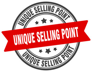 unique selling point stamp. unique selling point label on transparent background. round sign