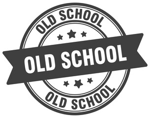 old school stamp. old school label on transparent background. round sign