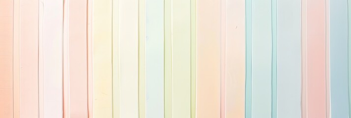 Obraz premium Soft, pastel-colored stripes in varying widths, creating a cute and minimalist design