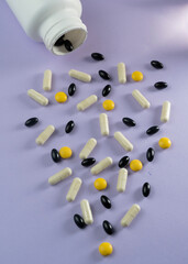 pills poured out of a jar