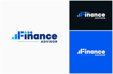 Finance Financial Business Consulting Advisor Growth Chart Success Vector Logo Design Illustration