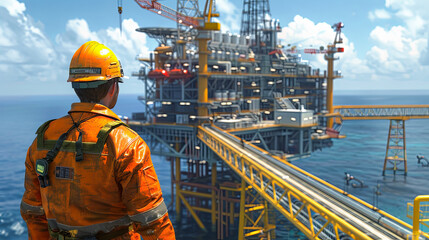 Oil and gas industry and hard work concept. Oil and gas industry and hard work concept.
