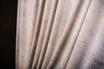 close up of a curtain