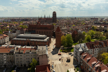 Panorama miasta Gdańska z widokiem na Bazylikę Mariacką © Magdalena