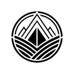 minimalist Environment logo vector art illustration