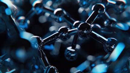 close-up view of a structure that resembles a molecular model